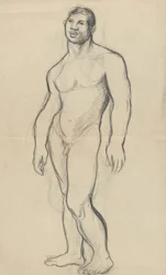 Nackter Mann stehend